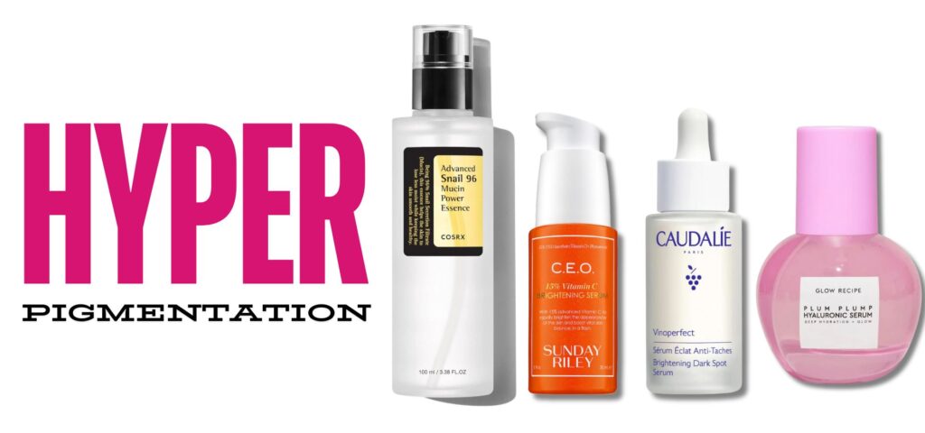 best skincare for hyperpigmentation, snail mucin, vitamin c, hyaluronic acid